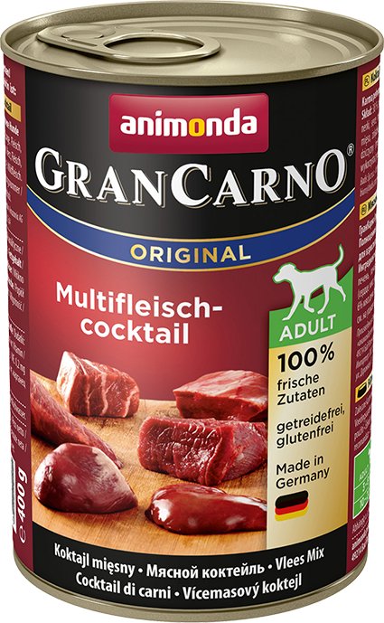 

Консервированный корм для собак Animonda GranCarno Original Adult Multi-Meat-Cocktail (мультимясной коктейль) 0.8 кг