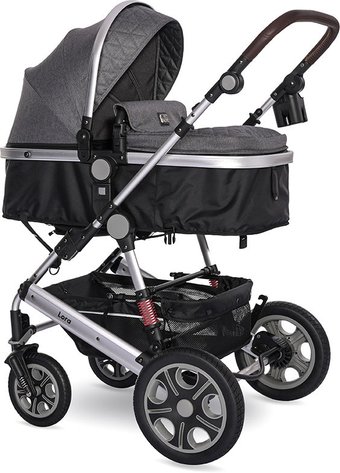 Универсальная коляска Lorelli Lora (3 в 1, steel grey)