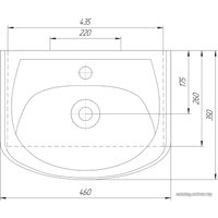 Умывальник Rosa Уют 450 46x35