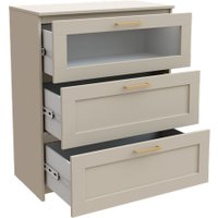 Комод Mio Tesoro Нави 3 ящика 2.15.02.020.19 (кашемир со стеклом)