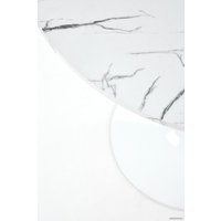 Кухонный стол Halmar Denver 80 (белый мрамор/белый)