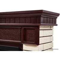 Портал Firelight Bricks 25 (камень бежевый/шпон темный дуб)