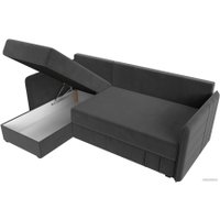 Угловой диван Лига диванов Слим левый (велюр серый)