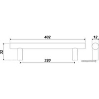 Ручка мебельная Boyard RR002CP.5/320