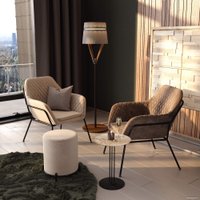 Журнальный столик Sheffilton SHT-CT55/H43 (дымчатый топаз/черный муар)