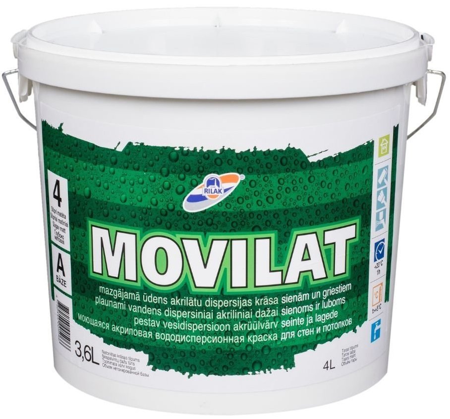 

Краска Рижский лакокрасочный завод Movilat 4 База 1 3.6л