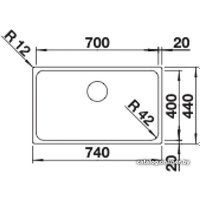 Кухонная мойка Blanco Solis 700-U 526125 (полированная)
