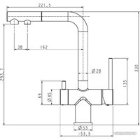 Смеситель Paulmark Serpentine SE213222-GR (серый)