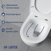 Унитаз подвесной Lauter Sulzdorf + Breez 21GN7072BM (белый с микролифтом)