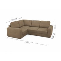 Угловой диван Mio Tesoro Aurora компл.2 левый (Velutto 03 коричневый)