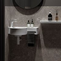 Умывальник Belux Аврора 550 L (18, белый матовый/Solid Surface)