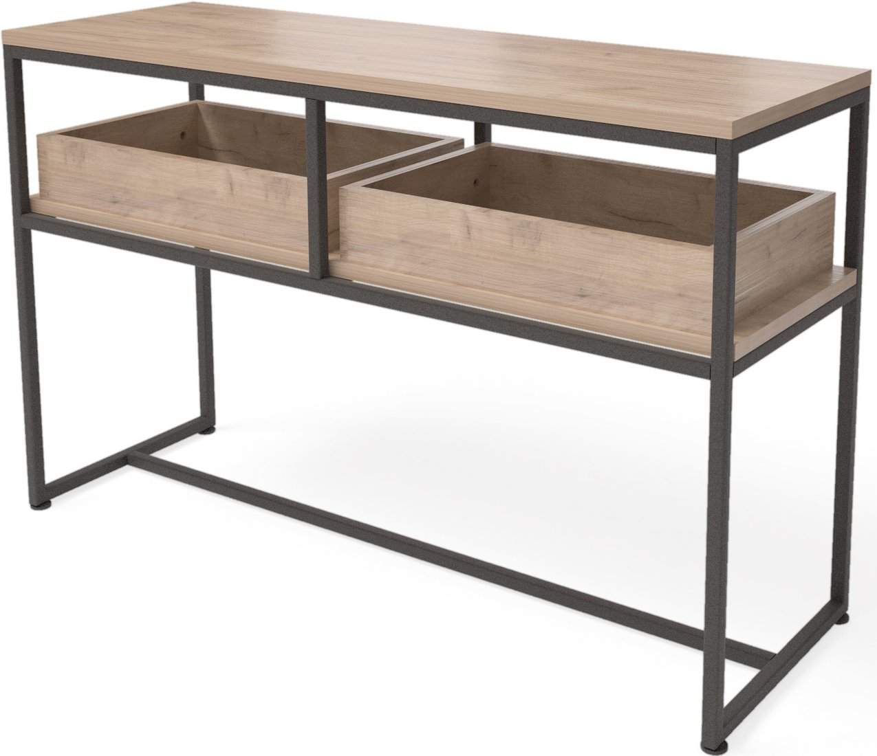 

Консольный стол Millwood Пекин 2 180x40 (дуб табачный craft/черный)
