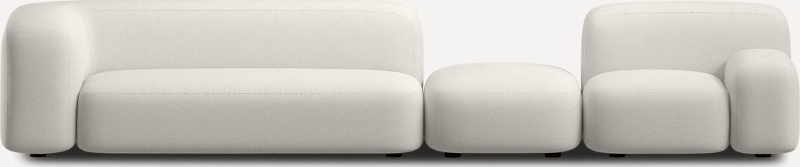 

Модульный диван Divan Риббл-4 Bucle White 221073 (бежевый)