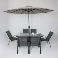 Набор садовой мебели AksHome Sunbeam (серый/черный)