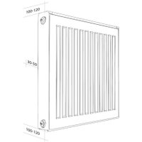 Стальной панельный радиатор Royal Thermo Compact C22-300-1800 RAL9016