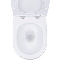 Унитаз подвесной Roxen Antares One Rimless 6 в 1 StounFix Dual Fresh 642915 (чёрное стекло) в Борисове