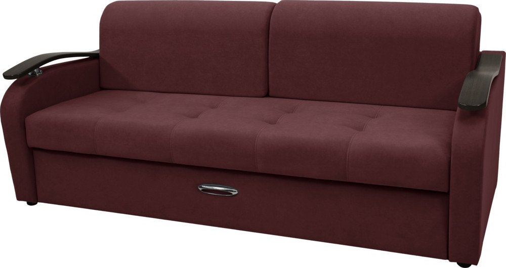 

Диван Сириус Лидер-2 ППУ 215x110 (Eva 15 велюр темно-бордовый)