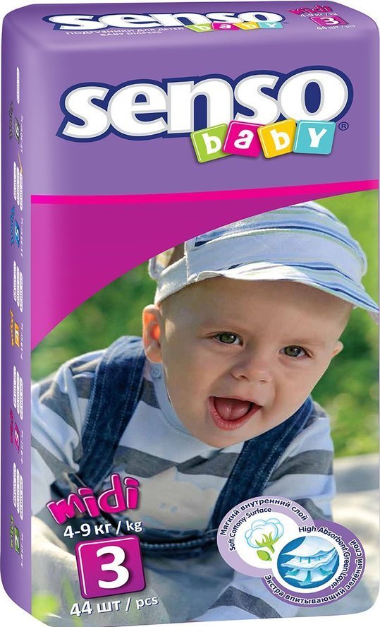 

Подгузники Senso Baby Midi 3 (44 шт)