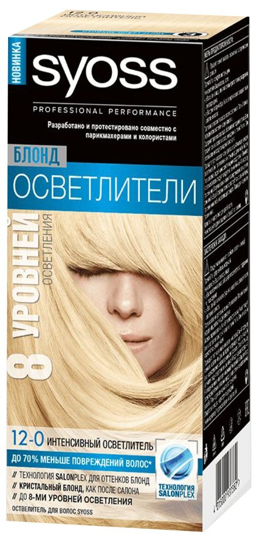 

Крем-краска для волос Syoss Salonplex Permanent Coloration 12-0 интенсивный осветлитель