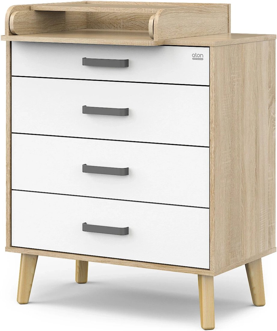 

Детский комод Атон Мебель GALL ЛДСП 800/4 с органайзером (дуб сонома/белый)