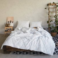 2-спальный комплект постельного белья Этель Клетка 4627812