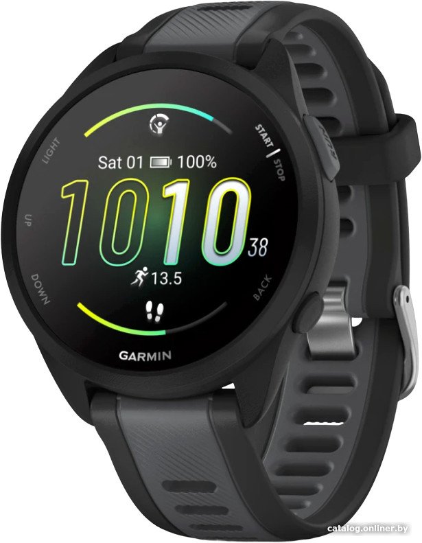 Умные часы Garmin Forerunner 165 Music (черный/сланцево-серый)