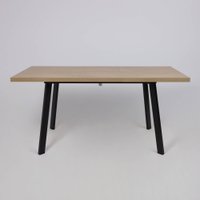 Кухонный стол Listvig Hagen 140 раздвижной, 140-180x85 (дуб вотан/черный)