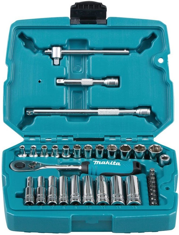 

Набор трещотка с головками и битами Makita B-65567 (34 предмета)