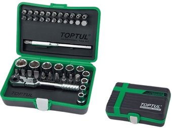 Набор трещотка с головками и битами Toptul GADW4501 (45 предметов)