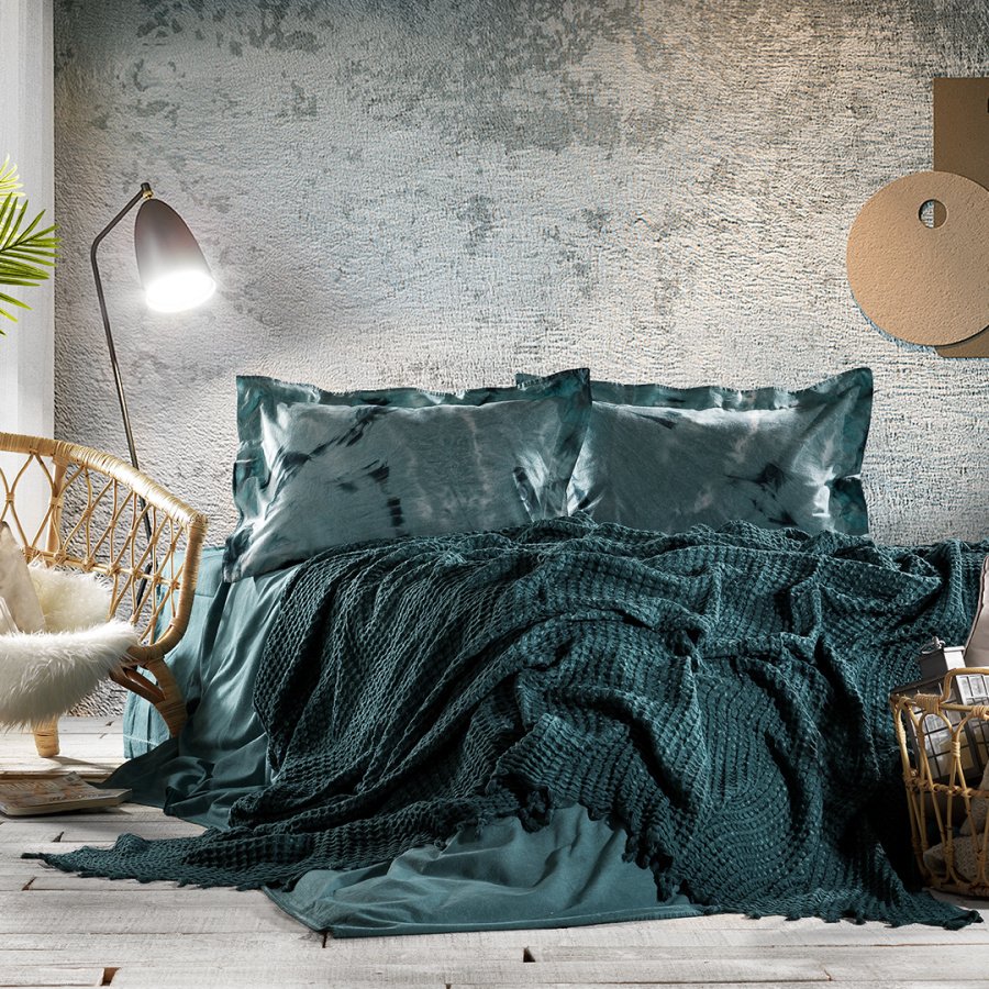 

Евро комплект постельного белья Zebra Casa Loft пике Евро PT 332v10 (изумруд)