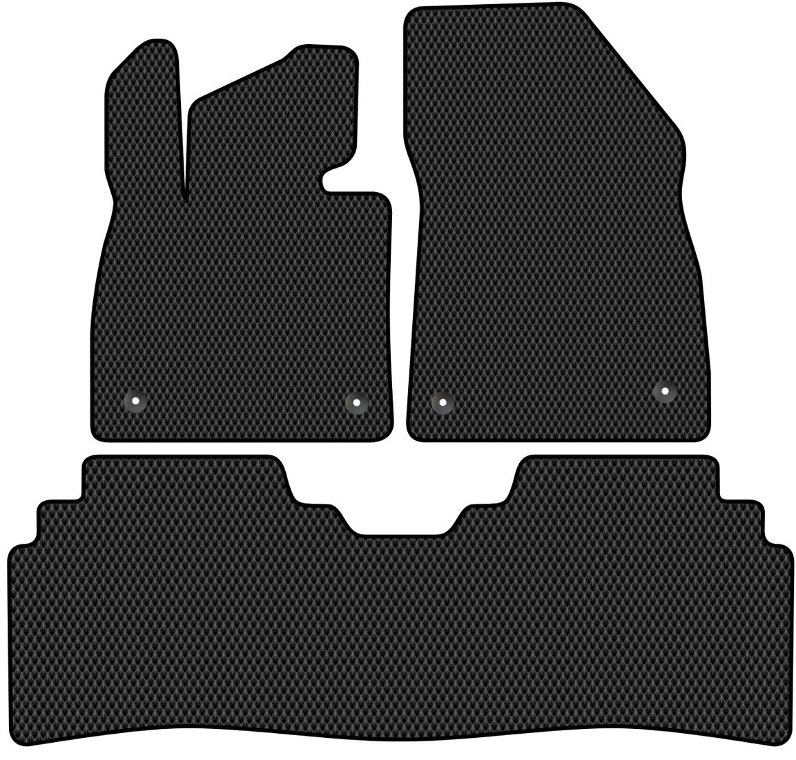 

Комплект ковриков для авто Alicosta Zeekr 001 I (лифтбек / 1) 2021 - Н.В. (черный, ромб)