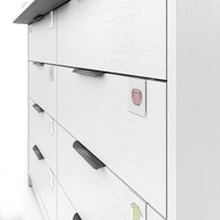 Детский комод Атон Мебель Zeus 1008 ЛДСП с шариковыми направляющими (белый)