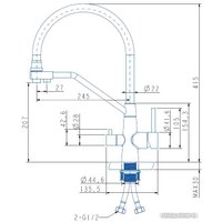 Смеситель ZorG Dimirio (черный опал)