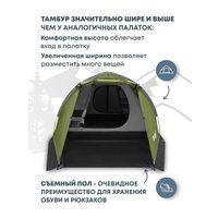 Треккинговая палатка RSP Outdoors River 2 (оливково-зеленый)