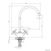 Смеситель Decoroom DR51028 (белый/хром)