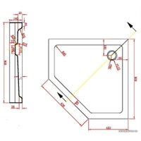 Душевой поддон Adema Р39 90x90