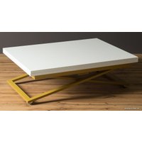 Стол-трансформер Levmar Compact G15/S90 (белый глянец/золото)