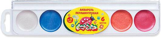 

Акварельные краски Каляка-Маляка Перламутровая АПКМ06 (6 цветов)