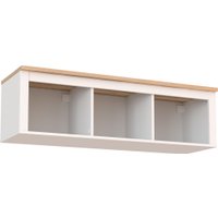 Полка Mio Tesoro Сага навесная 3 секции (белый/ясень)