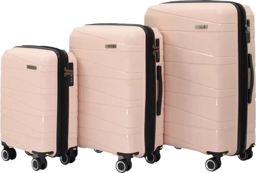 

Комплект чемоданов Pride РР-201 (3шт, кремовый)