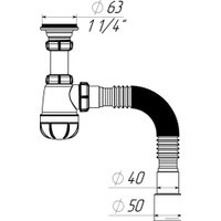 Сифон Aquant S1015-35-MR