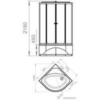 Душевая кабина Domani-Spa Delight 99 High DS01D99HWM10 (белый/сатин-матированное стекло)