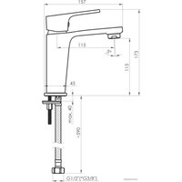 Смеситель Rubineta Modena-18 (BK/RG) MD800638