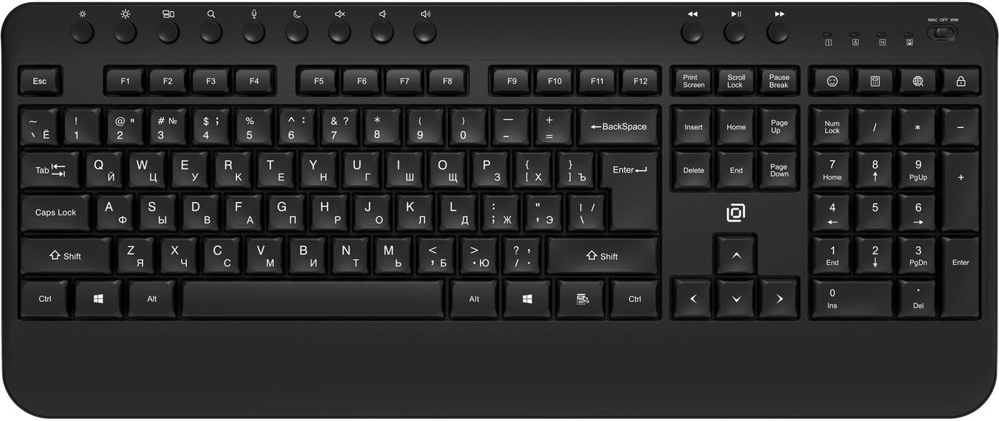 Клавиатура Оклик K257W (черный)