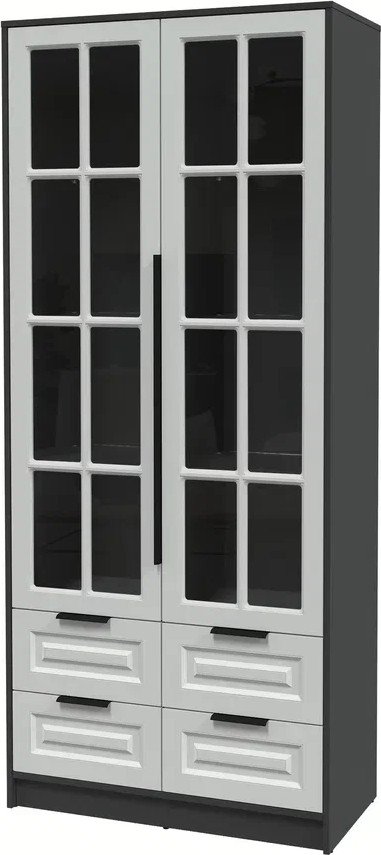 

Шкаф-витрина Интерлиния Концепт КТ-ШВ2 Деко ( антрацит/грей)