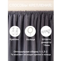 Штора Amore Mio RR PL T66-16 200x270 18646 (серый)