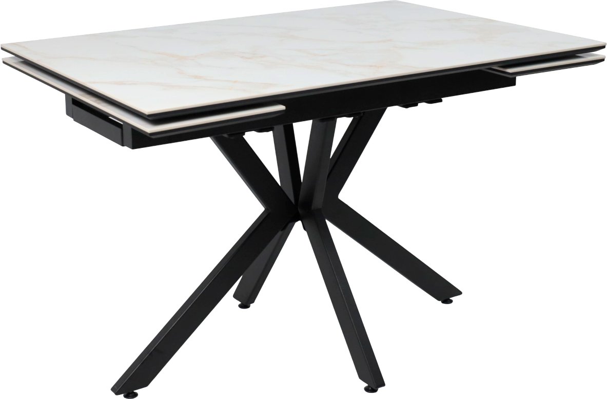 

Кухонный стол Lepremo AV 2111 МДФ+керамика раздвижной 1200-1800x800 (белый глянцевый Carla Larkin/черный)