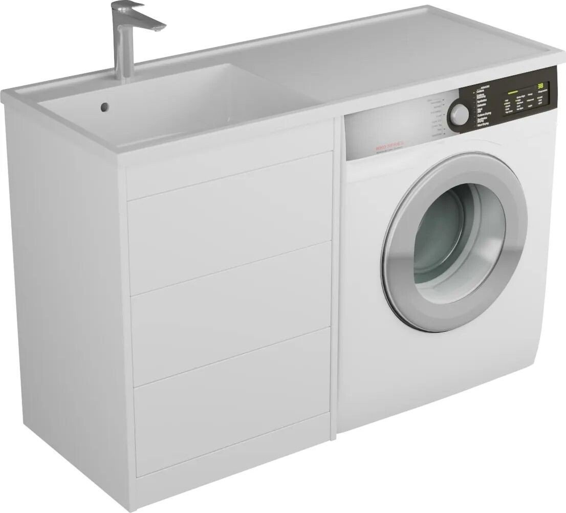 

Veneciana Тумба с умывальником Nera 55 с 3-мя ящиками + Paola Magenta 1200 L (белый)
