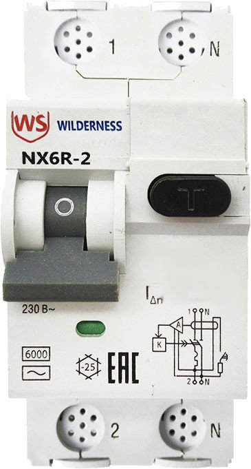 

Дифференциальный автомат Wilderness NX6R 1P+N C40 100mA A 6kA NX6R-2-040C-100A