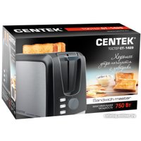 Тостер CENTEK CT-1429 (черный/серебристый)